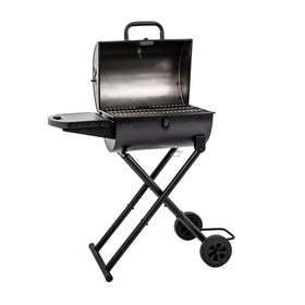 Char-Griller E1816 Gambler shows 320 sq in cooking area for a group.