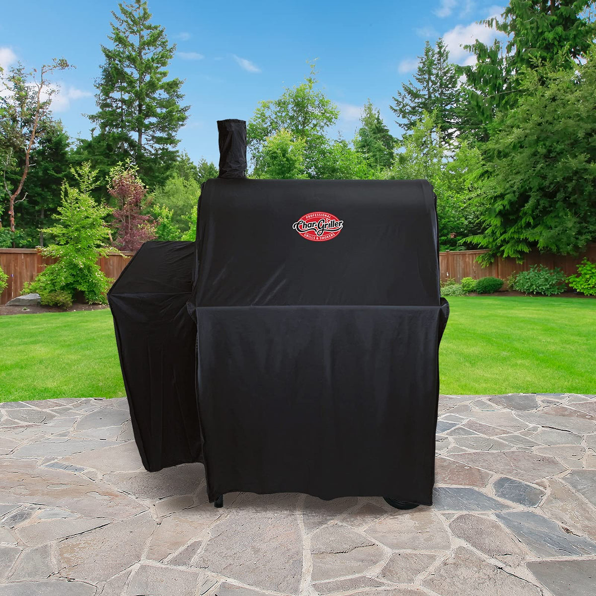 Char-Griller PVC lining close-up highlights inner protection.
