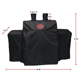 Char-Griller universal 3-burner grill cover stitch detail for durability