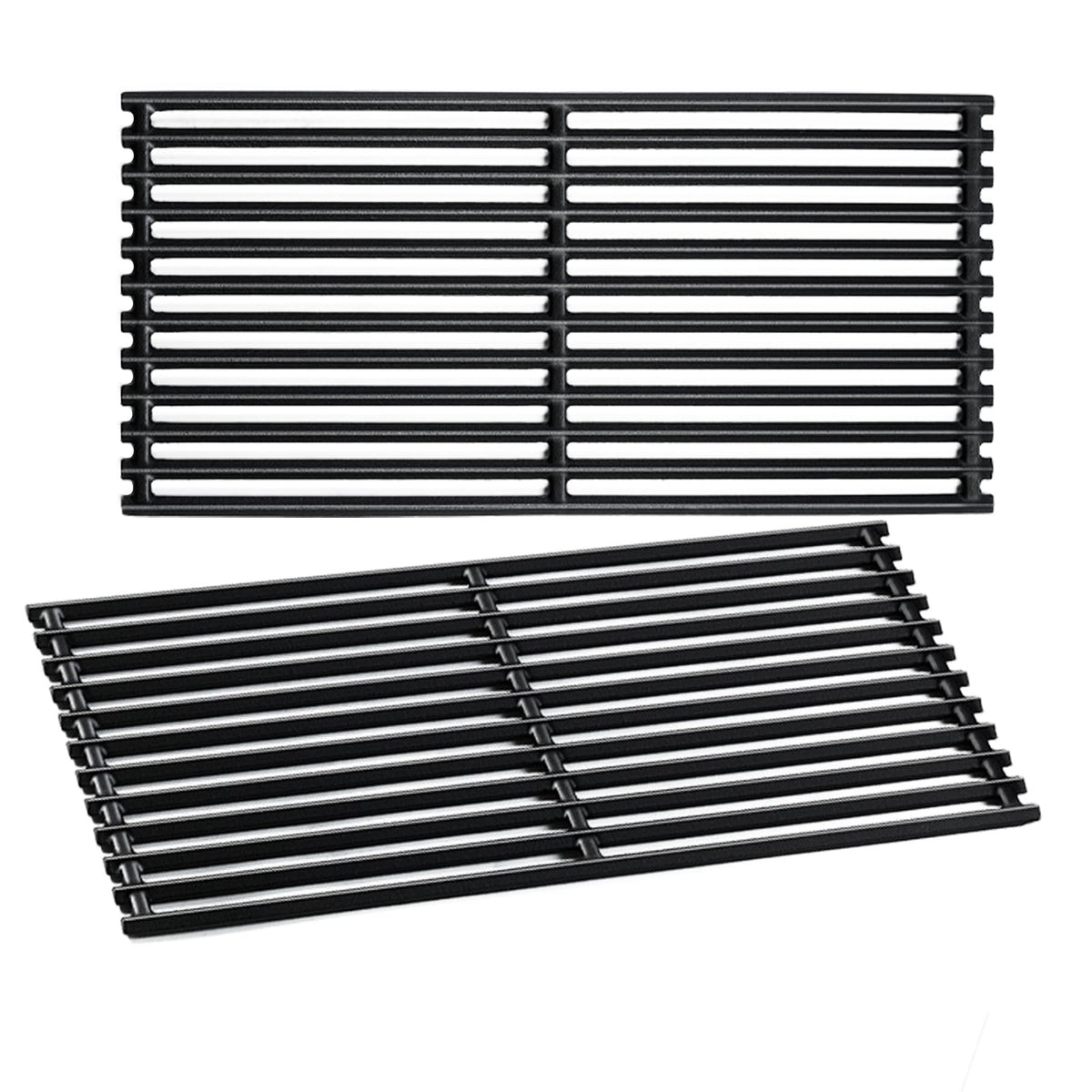 Charbrofire cast iron cooking grate close-up showing solid rods for even heat