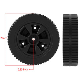 Charbrofire G437-0037-W1 wheel close-up shows wear-resistant plastic and smooth rolling