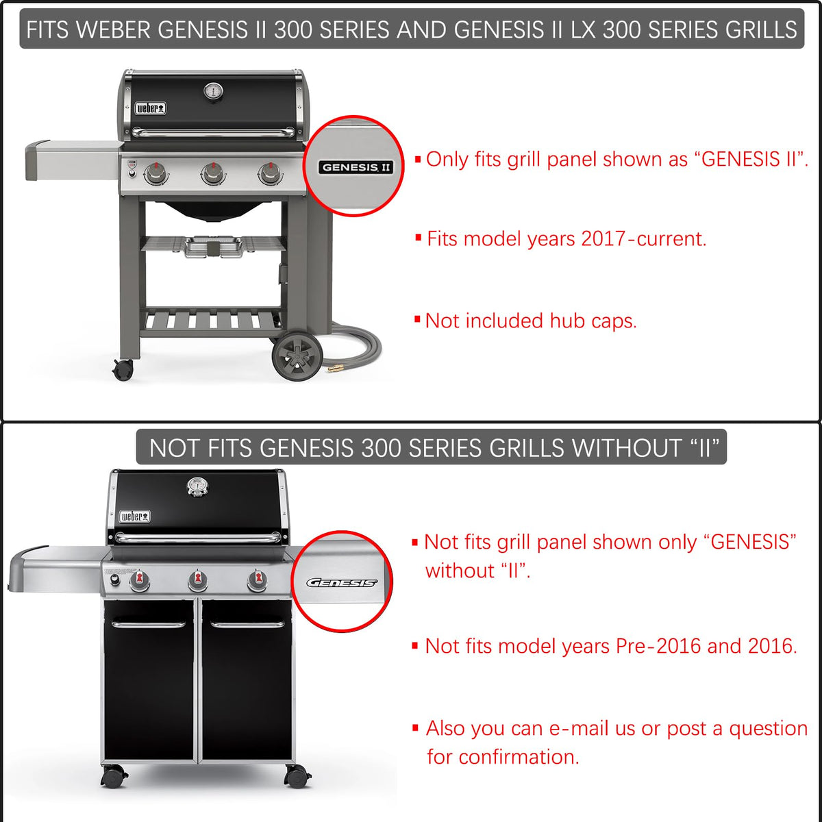Charbrofire Genesis II 300-series compatibility fits multiple Weber Genesis II grills