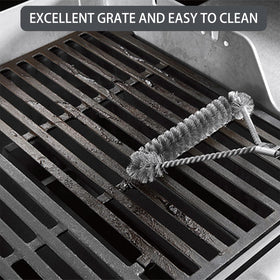 Charbrofire Genesis II grate cleaning tips image suggests oiling before use