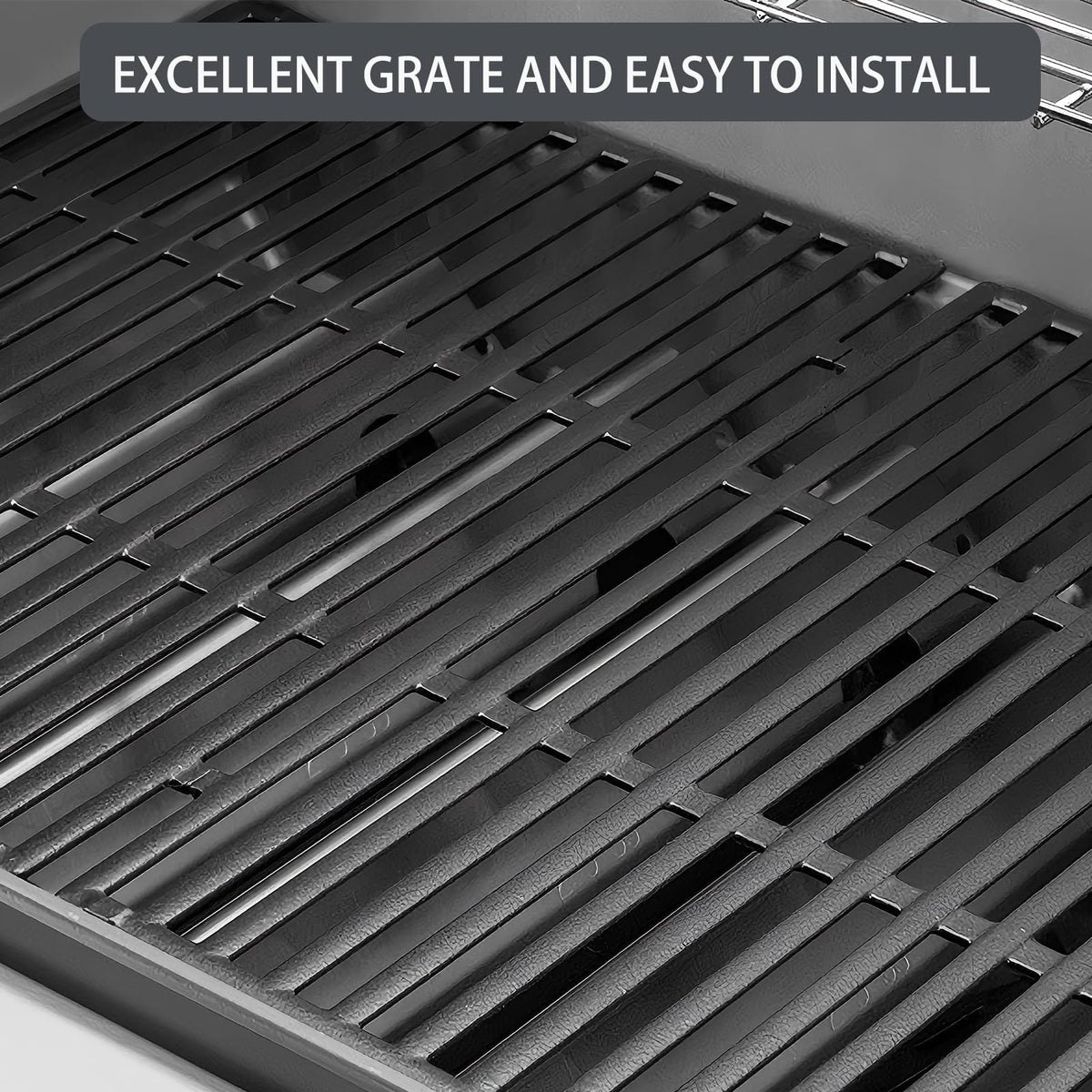 Charbrofire Genesis II grate heat distribution image indicates even cooking