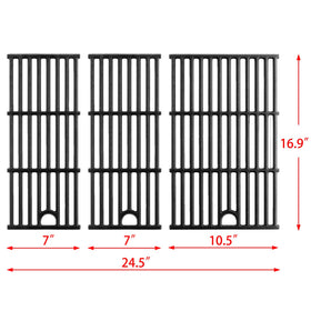 Charbrofire 463351021 grate with larger center and narrower sides supports searing.