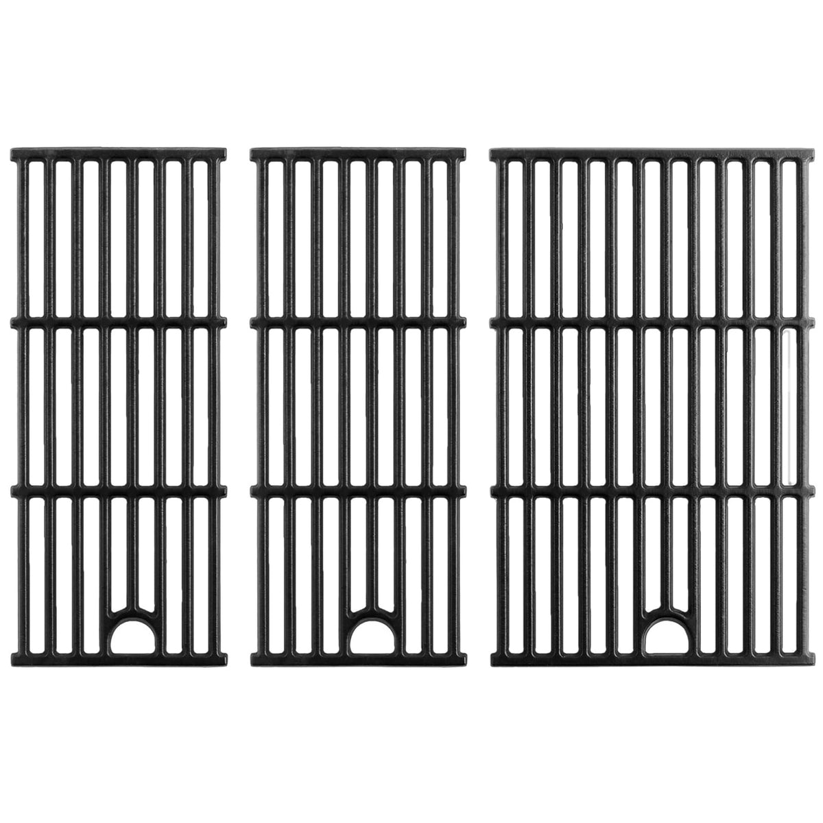 Charbrofire 463365021 grill grates in matte enamel cast iron for durable, even heat.