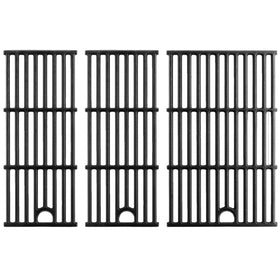 Charbrofire 463365021 grill grates in matte enamel cast iron for durable, even heat.