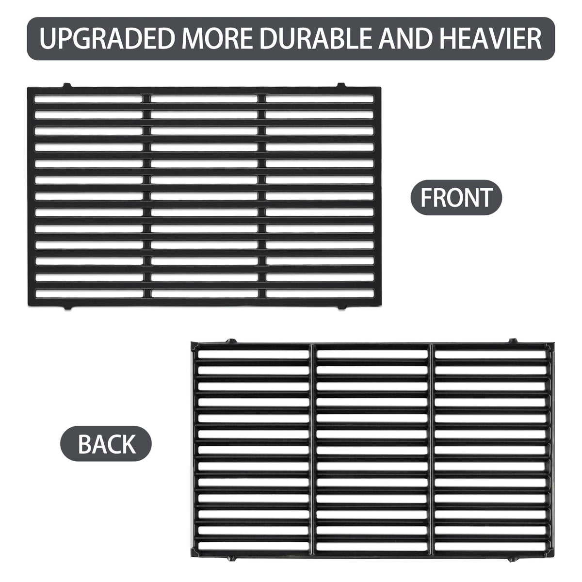 Charbrofire Weber Spirit grates help achieve even heat distribution for consistent searing.