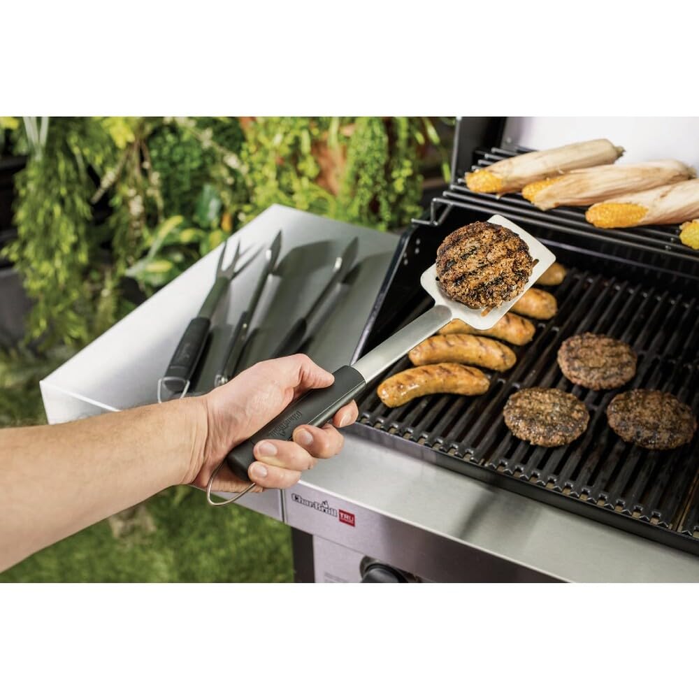 Char-Broil Aspire hanging hooks for an organized, ready-to-grill station.