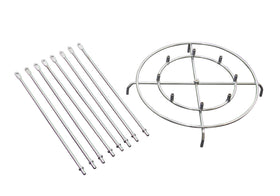 Char-Broil Big Easy accessory set uses dishwasher-safe steel for easy cleanup.