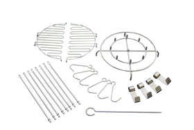 Char-Broil The Big Easy kabob holder keeps eight skewers upright for easy loading.
