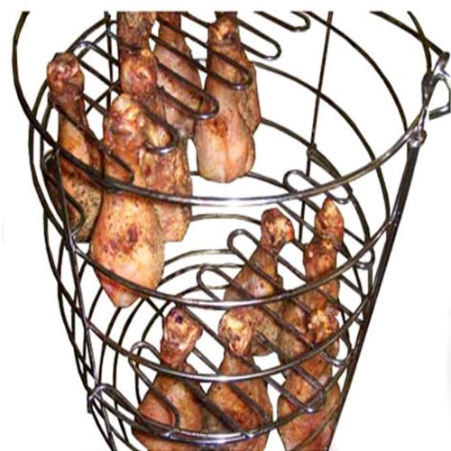 Char-Broil The Big Easy rib hooks secure ribs for hands-free cooking.