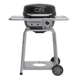 Charbroil Bistro Pro gas grill front view highlights compact design for small spaces.