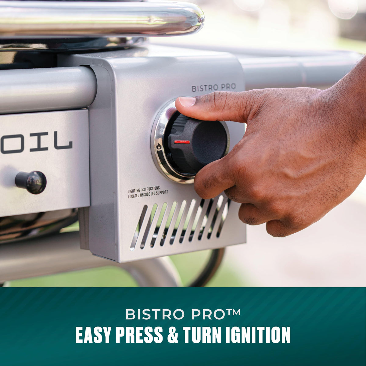 Charbroil Bistro Pro warming rack in use keeps foods warm.