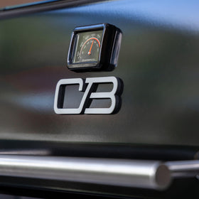 Charbroil Classic 3-Burner Grill lid thermometer helps monitor temperatures