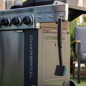 Charbroil emerald grit-infused bristles resist wear while scrubbing between bars.