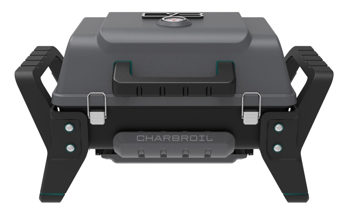 Charbroil Grill2Go X200 portable grill with dark grey lid for on-the-go cooking