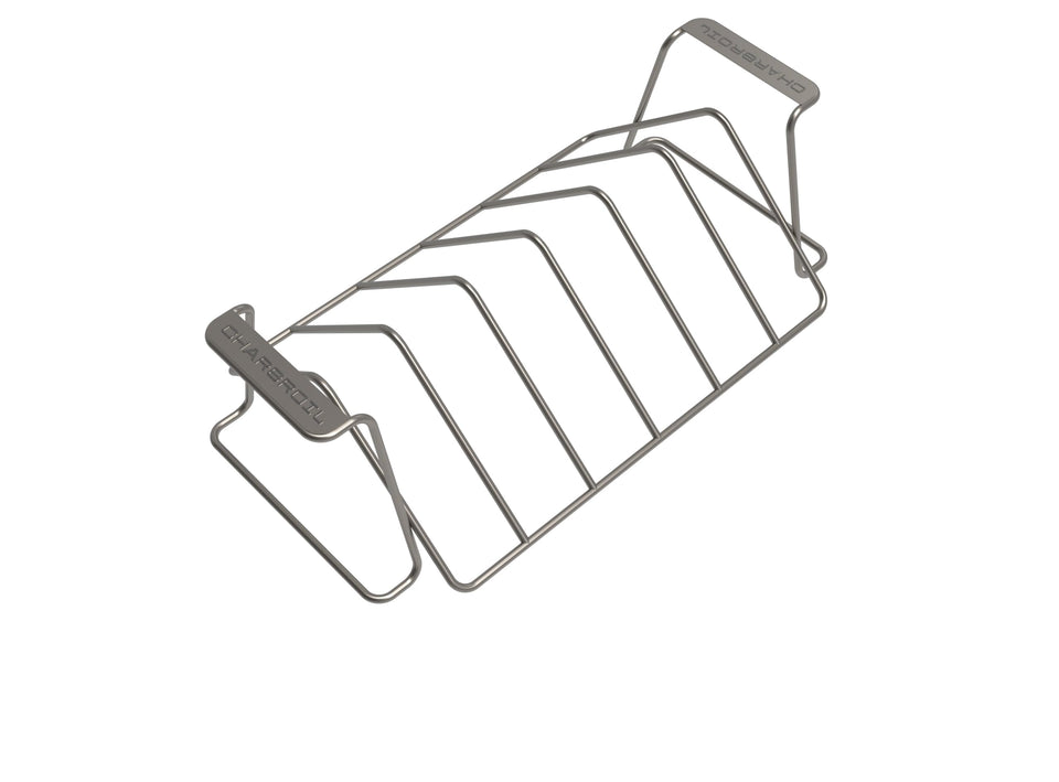 Charbroil Grill+ Rib and Roast Rack in stainless steel, ideal for ribs and roasting in grill or oven
