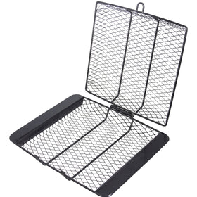Char-Broil non-stick grill basket with locking lid keeps food secure when flipping