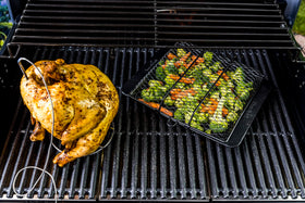 Char-Broil basket shows non-stick surface for easy release and cleanup