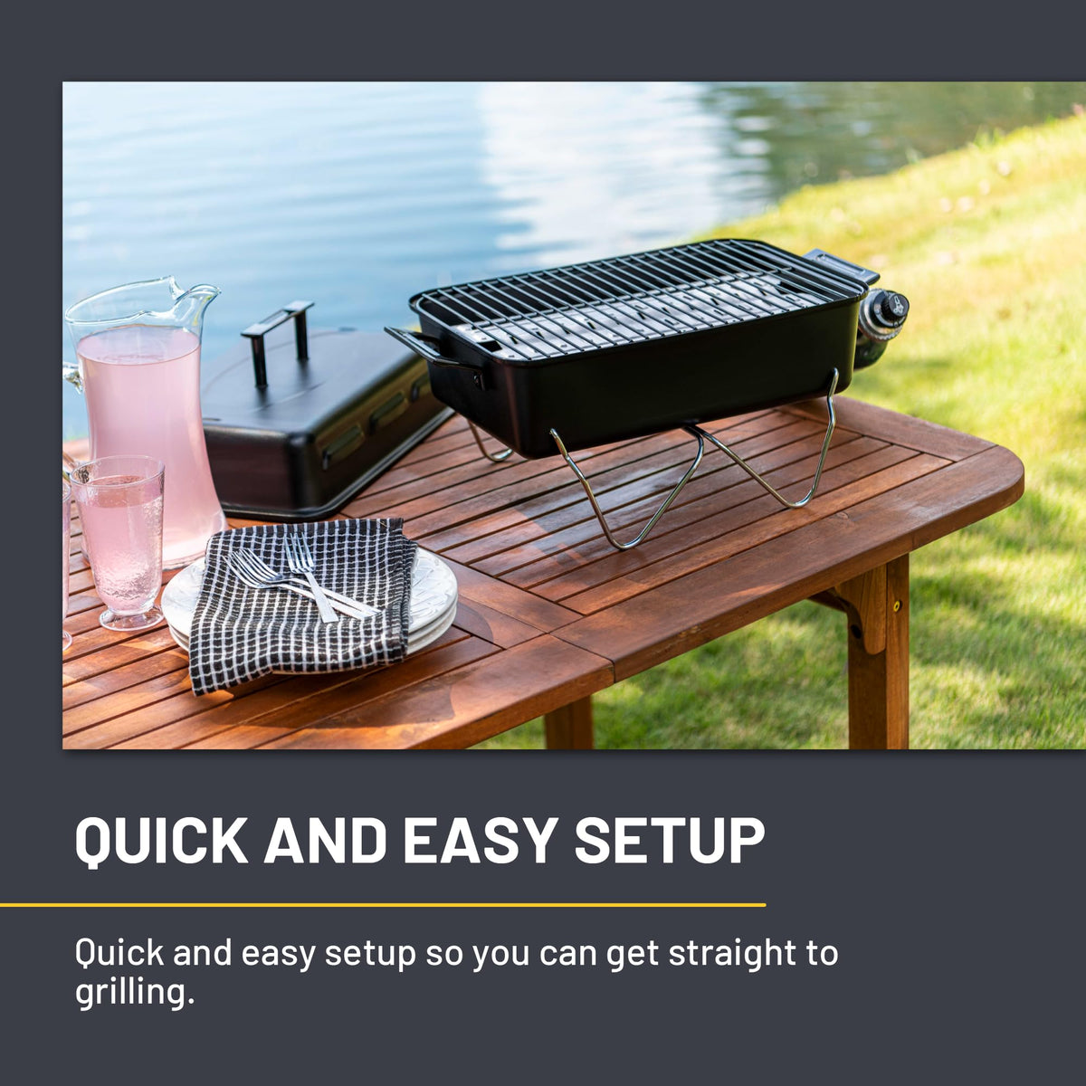 Charbroil portable convective 1-burner grill minimal assembly with guide included