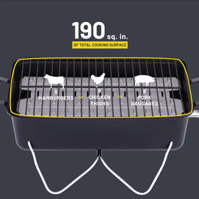Charbroil portable convective 1-burner grill folding legs secure the lid for transport