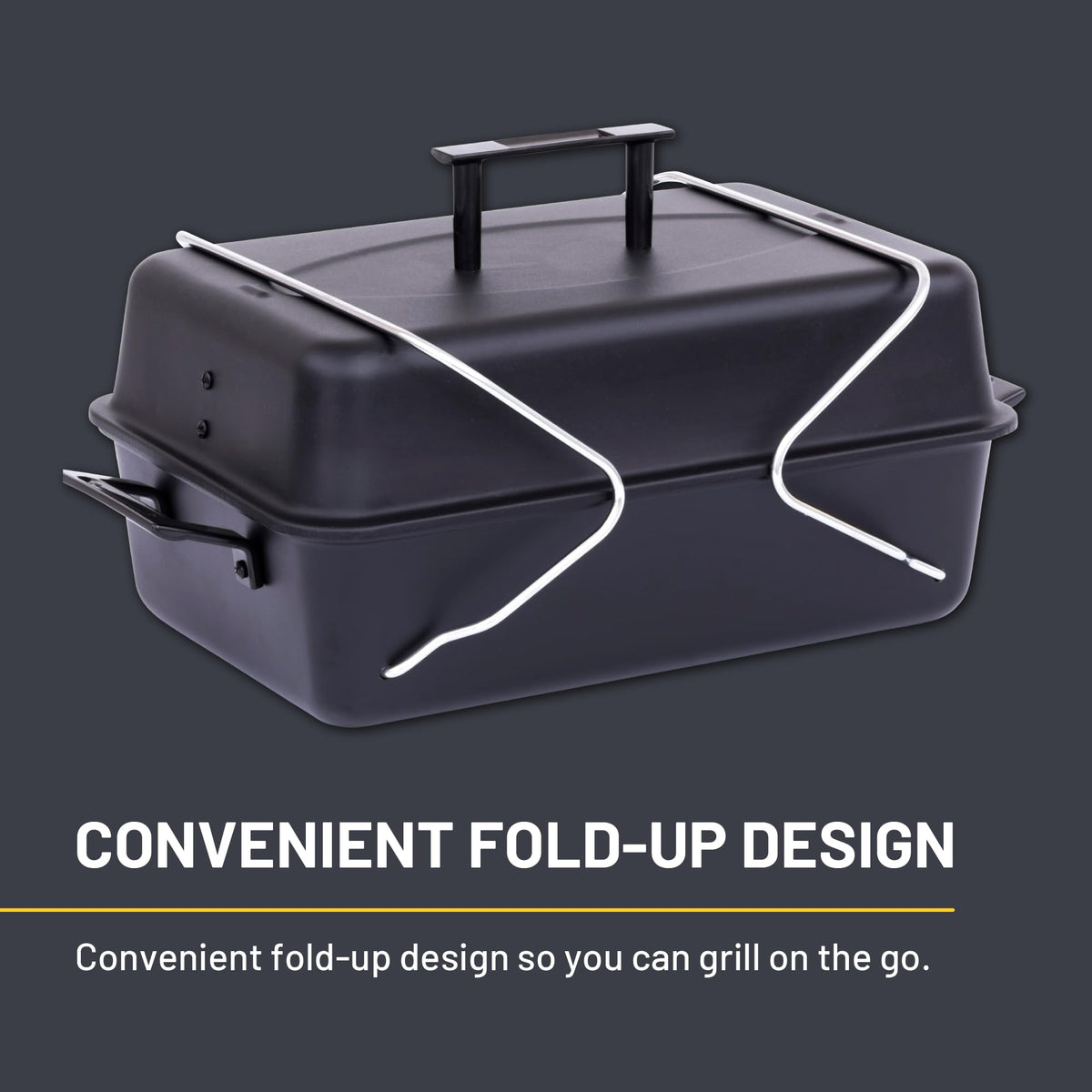 Charbroil portable convective 1-burner grill heat-resistant handles for easy carry