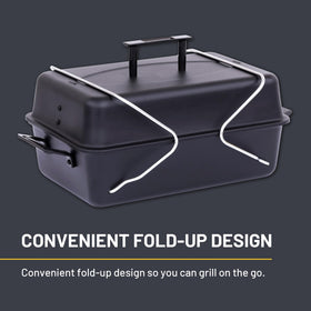 Charbroil portable convective 1-burner grill heat-resistant handles for easy carry