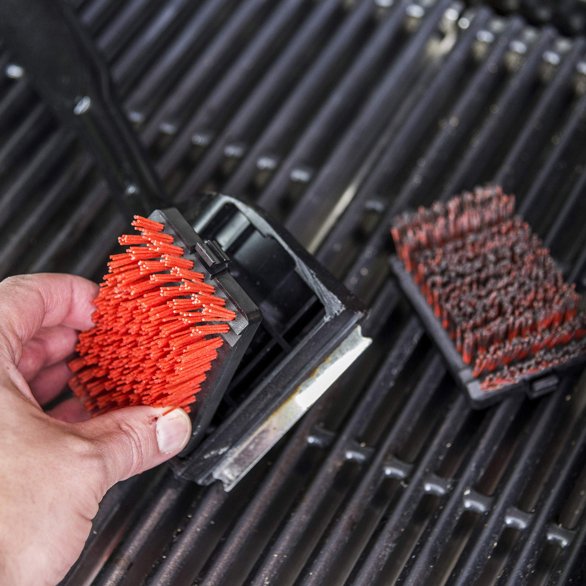 Cleaning cooled grates to extend grill life