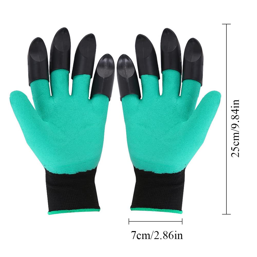Chargenyang leaf rake use with gloves for neat garden cleanup.