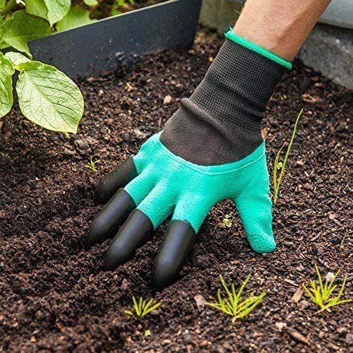 Chargenyang garden gloves claws design helps move rocks with steady grip.