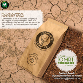 Charlie's Compost seed starting mix supports germination and vigor