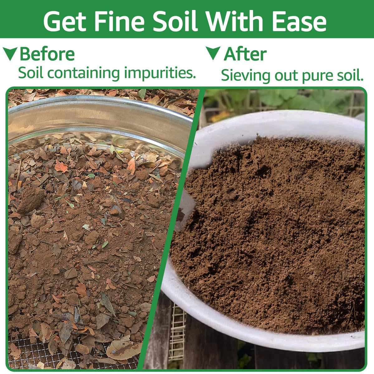CHARMDECOR garden sieve improves debris removal for healthy plant starts