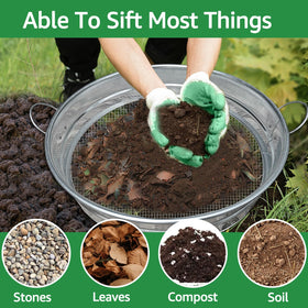 CHARMDECOR rock-dirt-sand separation tool aids clean potting mix