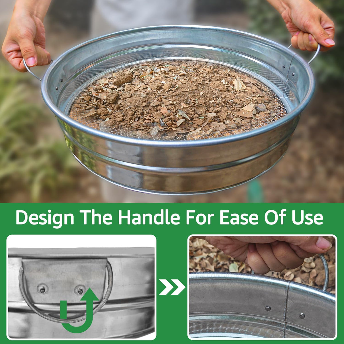 CHARMDECOR rust-resistant galvanized iron sieve for durable indoor outdoor use