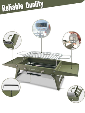 Charmline thickened-alloy-steel grill designed for long-lasting outdoor use.