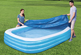 Charmluvee pool cover with elastic edges enables quick, secure setup.