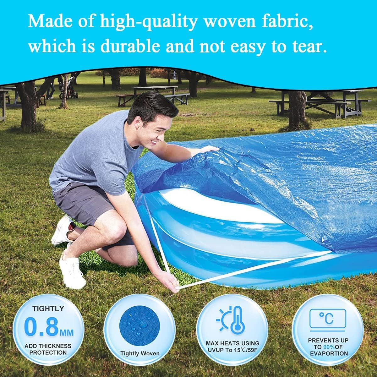 Charmluvee triple-layer UV protection guards against sun damage.