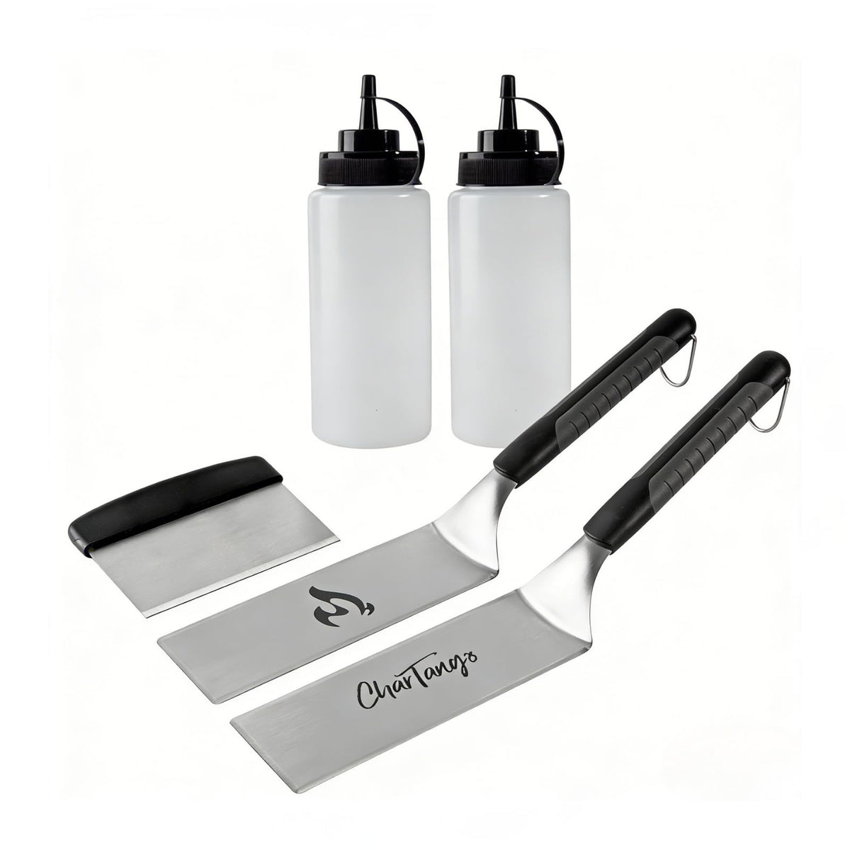 CharTango Blackstone spatula set assembly showing professional-grade flat-top grilling tools