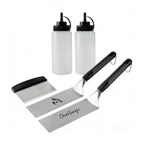 CharTango Blackstone spatula set assembly showing professional-grade flat-top grilling tools