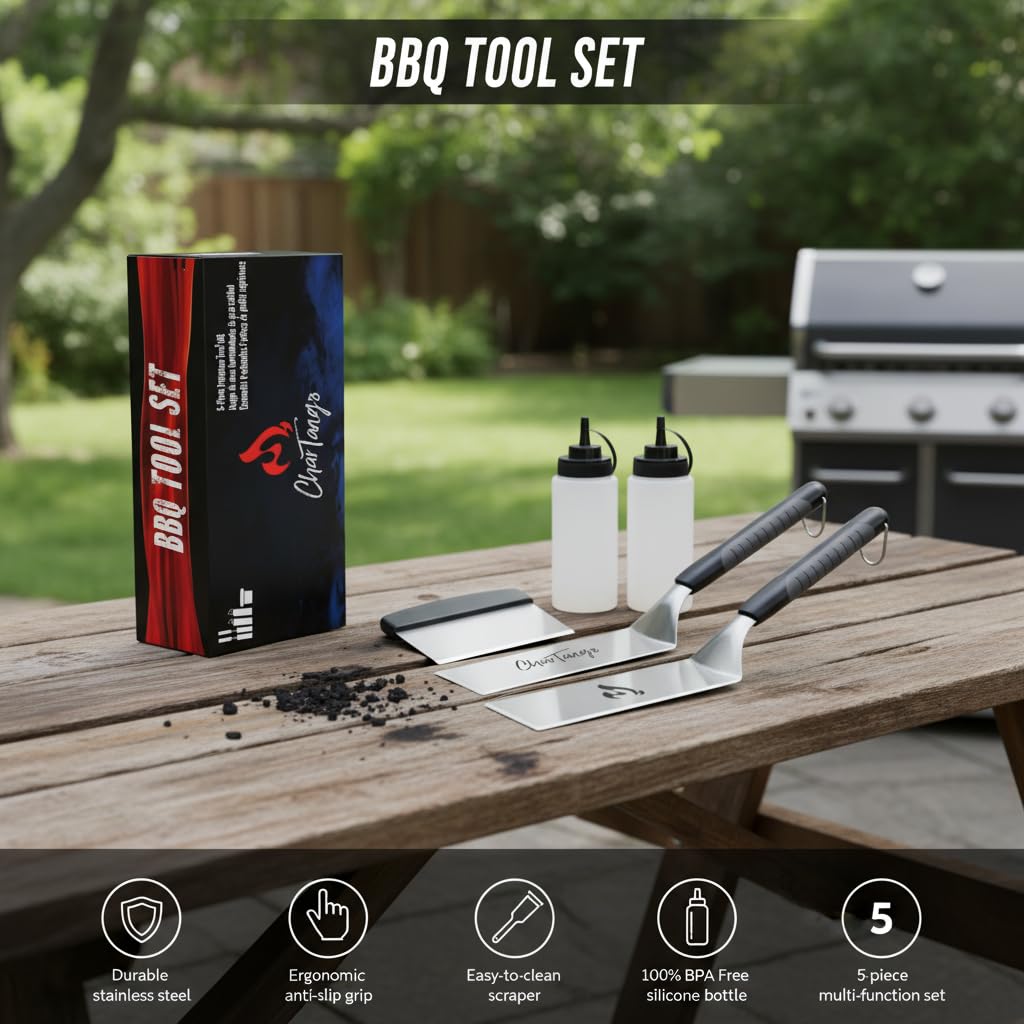 CharTango dual oil bottles for seasoning and oil control on the grill