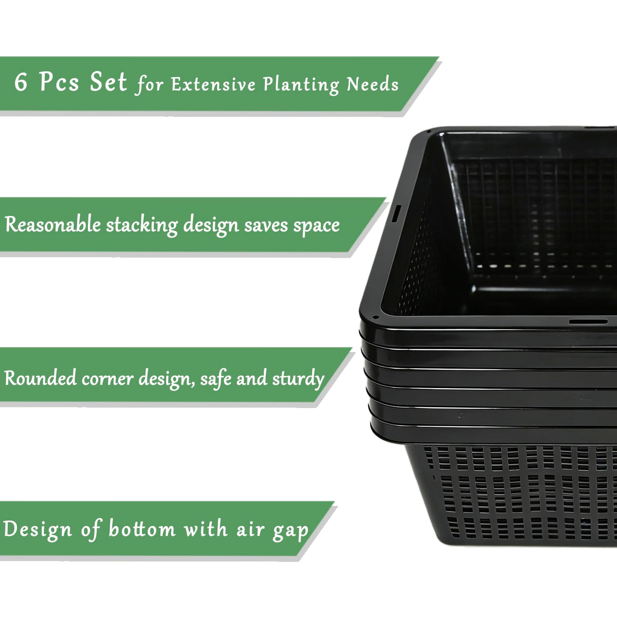 Durable plastic construction resists cracking in outdoor conditions.