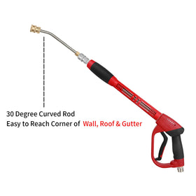 CHAVOR 30-degree curved rod for roof and gutter cleaning
