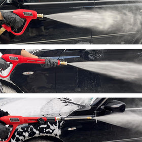 Brass coupler option lets you adapt to different hose setups.