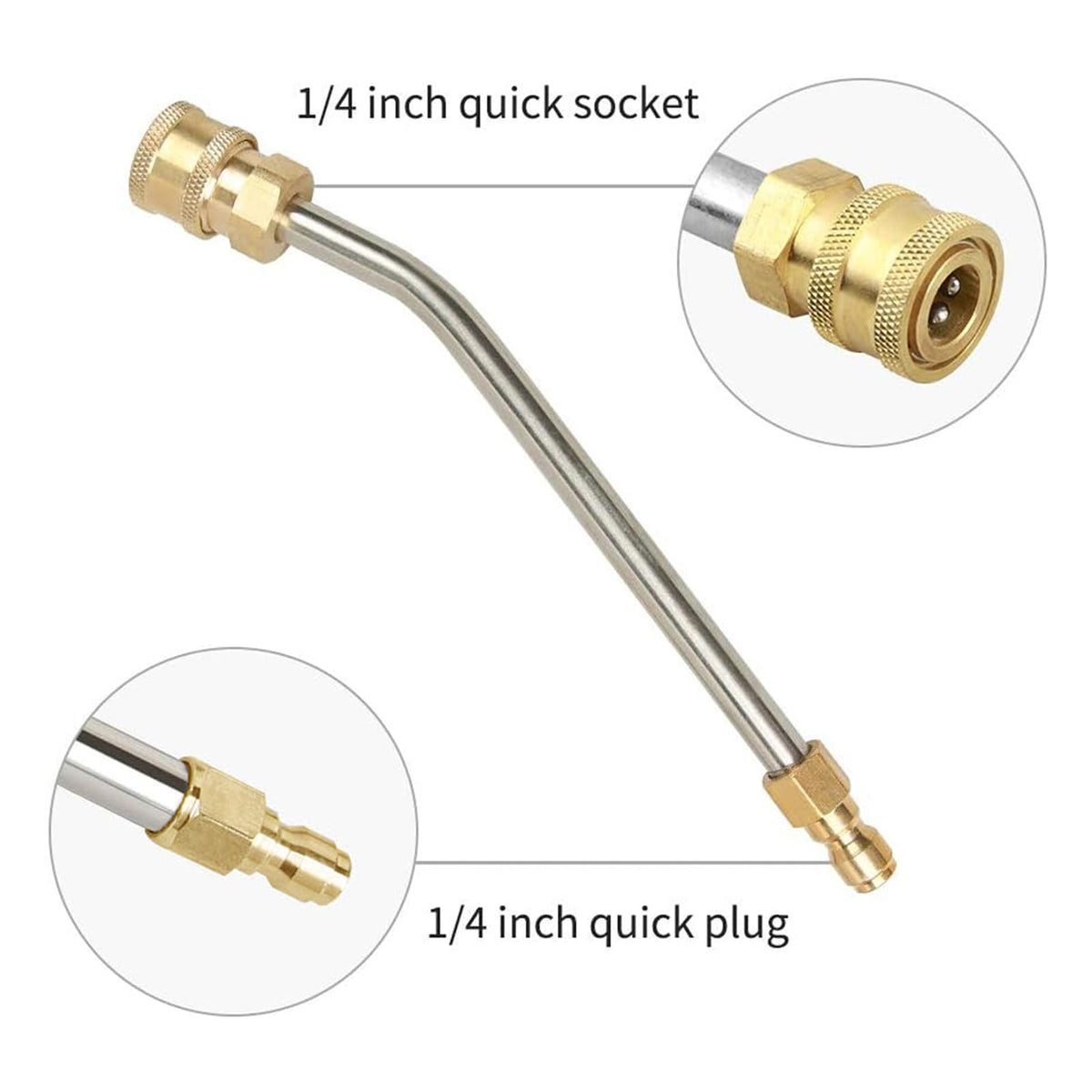 CHAVOR quick-connect 1/4 inch fits most pressure washers for fast setup.