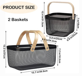 Cheardia large metal-mesh harvest basket for generous storage.