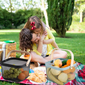 Cheardia basket ideal for garden picking and picnic storage of fruits and vegetables.