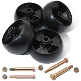 CheeMuii 5-inch deck wheels on mower demonstrate reliable support during mowing