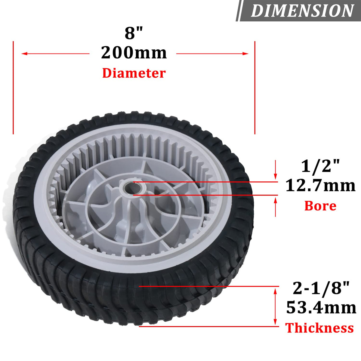 Cheemuii 734-04018a replacement wheel for Troy-Bilt TB240.