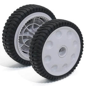 Cheemuii anti-friction 8in wheel reduces resistance during mowing.